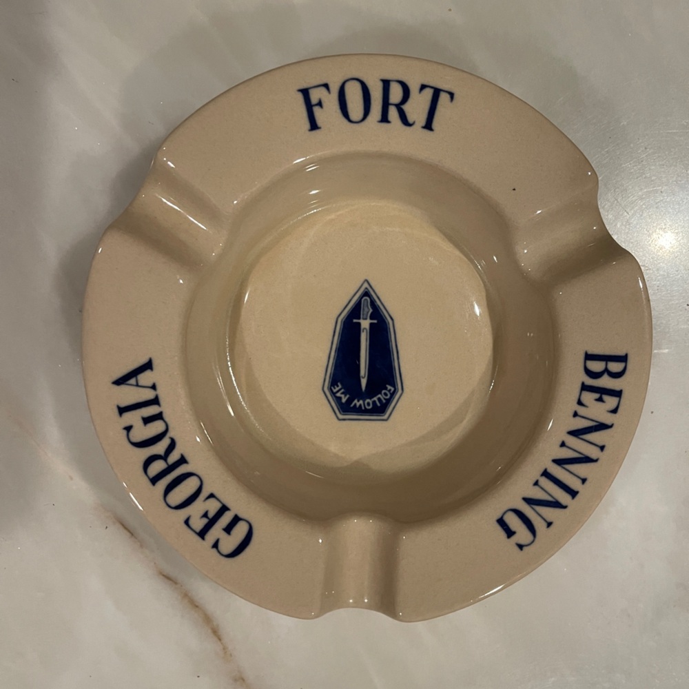 Fort Benning Georgia Souvenir Ashtray Incaware Shenango China Pennsylvania